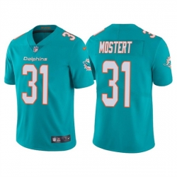 Men Miami Dolphins 31 Raheem Mostert Aqua Vapor Untouchable Limited Stitched Football Jersey
