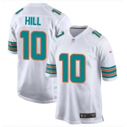 Men Nike Miami Dolphins 10 Tyreek Hill White Vapor Limited NFL Jersey