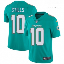 Mens Nike Miami Dolphins 10 Kenny Stills Aqua Green Team Color Vapor Untouchable Limited Player NFL Jersey