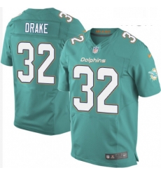 Mens Nike Miami Dolphins 32 Kenyan Drake Elite Aqua Green Team Color NFL Jersey