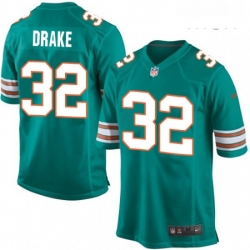 Mens Nike Miami Dolphins 32 Kenyan Drake Game Aqua Green Alternate NFL Jersey