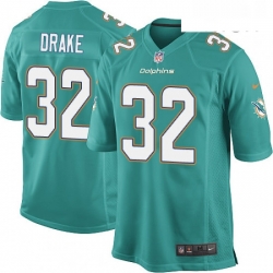 Mens Nike Miami Dolphins 32 Kenyan Drake Game Aqua Green Team Color NFL Jersey