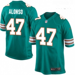 Mens Nike Miami Dolphins 47 Kiko Alonso Game Aqua Green Alternate NFL Jersey