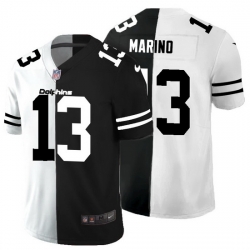 Miami Dolphins 13 Dan Marino Men Black V White Peace Split Nike Vapor Untouchable Limited NFL Jersey