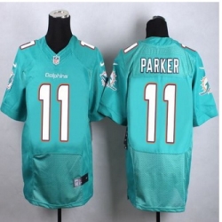 New Miami Dolphins #11 DeVante Parker Aqua Green Team Color Men Stitched NFL New Elite jersey