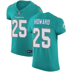 Nike Dolphins #25 Xavien Howard Aqua Green Team Color Mens Stitched NFL Vapor Untouchable Elite Jersey