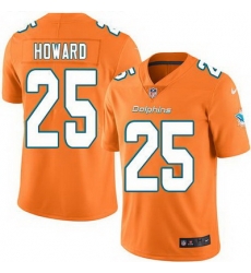 Nike Dolphins #25 Xavien Howard Orange Mens Stitched NFL Limited Rush Jersey