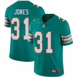 Nike Dolphins 31 Byron Jones Aqua Green Alternate Men Stitched NFL Vapor Untouchable Limited Jersey