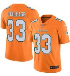 Nike Dolphins 33 Kalen Ballage Orange Vapor Untouchable Limited Jersey