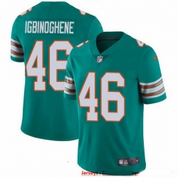 Nike Dolphins 46 Noah Igbinoghene Aqua Green Alternate Men Stitched NFL Vapor Untouchable Limited Jersey