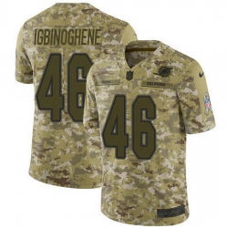 Nike Dolphins 46 Noah Igbinoghene Camo Men Stitched NFL Limited 2018 Salute To Service Jersey