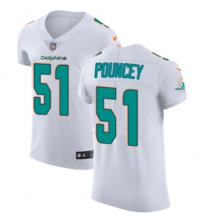 Nike Dolphins #51 Mike Pouncey White Mens Stitched NFL Vapor Untouchable Elite Jersey