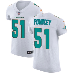 Nike Dolphins #51 Mike Pouncey White Mens Stitched NFL Vapor Untouchable Elite Jersey