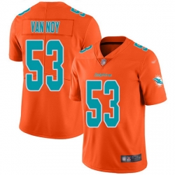 Nike Dolphins 53 Kyle Van Noy Orange Men Stitched NFL Limited Inverted Legend Jersey