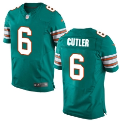 Nike Dolphins #6 Jay Cutler Aqua Green Alternate Mens Stitched NFL Elite Jersey