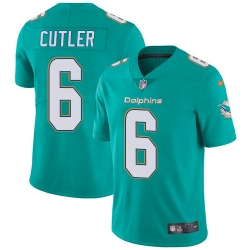 Nike Dolphins #6 Jay Cutler Aqua Green Team Color Mens Stitched NFL Vapor Untouchable Limited Jersey