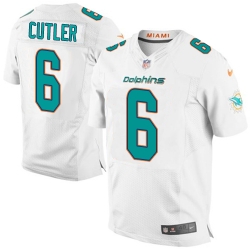 Nike Dolphins #6 Jay Cutler White Mens Stitched NFL New Elite Jersey