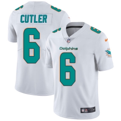 Nike Dolphins #6 Jay Cutler White Mens Stitched NFL Vapor Untouchable Limited Jersey