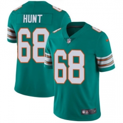 Nike Dolphins 68 Robert Hunt Aqua Green Alternate Men Stitched NFL Vapor Untouchable Limited Jersey