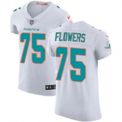 Nike Dolphins 75 Ereck Flowers White Men Stitched NFL New Elite Jersey