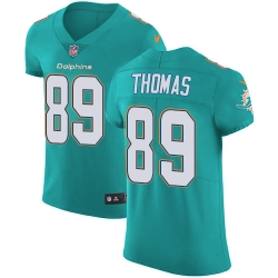 Nike Dolphins #89 Julius Thomas Aqua Green Team Color Mens Stitched NFL Vapor Untouchable Elite Jersey