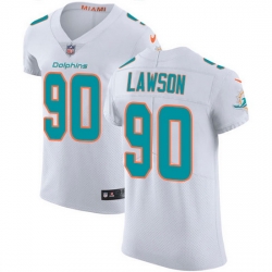 Nike Dolphins 90 Shaq Lawson White Men Stitched NFL New Elite Jersey