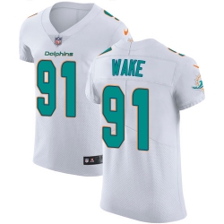 Nike Dolphins #91 Cameron Wake White Mens Stitched NFL Vapor Untouchable Elite Jersey
