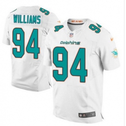 Nike Dolphins #94 Mario Williams White Mens Stitched NFL New Elite Jersey