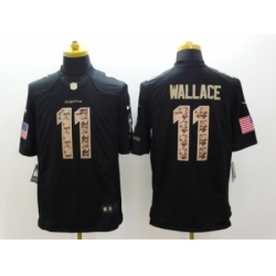 Nike Miami Dolphins 11 Mike Wallace Black Limited Salute to Service NFL Jersey
