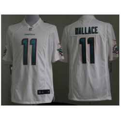 Nike Miami Dolphins 11 Mike Wallace White Game NFL Jersey