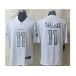Nike Miami Dolphins 11 Mike Wallace White Game Platinum NFL Jersey