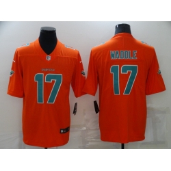 Nike Miami Dolphins 17 Jaylen Waddle Orange Vapor Untouchable Limited Jersey