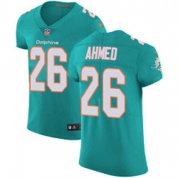 Nike Miami Dolphins 26 Salvon Ahmed Aqua Green Team Color Men Stitched NFL Vapor Untouchable Elite Jersey