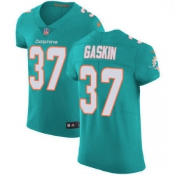 Nike Miami Dolphins 37 Myles Gaskin Aqua Green Team Color Men Stitched NFL Vapor Untouchable Elite Jersey