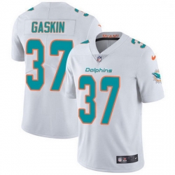 Nike Miami Dolphins 37 Myles Gaskin White Men Stitched NFL Vapor Untouchable Limited Jersey