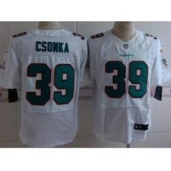 Nike Miami Dolphins 39 Larry Csonka White Elite NFL Jersey