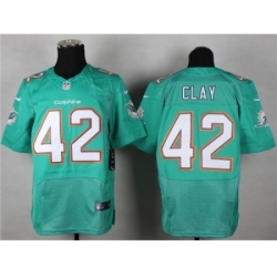 Nike Miami Dolphins 42 Charles Clay green Elite NFL Jersey