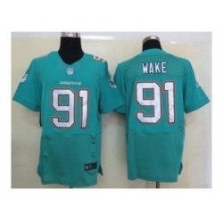 Nike Miami Dolphins 91 Cameron Wake Green Elite NFL Jersey