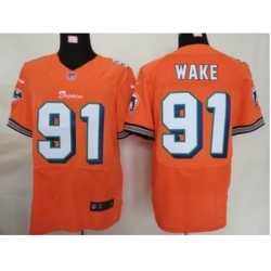 Nike Miami Dolphins 91 Cameron Wake Orange Elite NFL Jersey