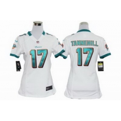 2012 Women Nike Miami Dolphins 17 Tannehill White Jersey