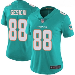 Dolphins #88 Mike Gesicki Aqua Green Team Color Women Stitched Football Vapor Untouchable Limited Jersey