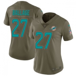 Kalen Ballage Miami Dolphins Women Limited Salute to Service Nike Jersey Green
