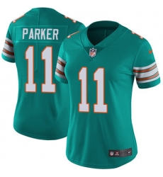 Nike Dolphins #11 DeVante Parker Aqua Green Alternate Womens Stitched NFL Vapor Untouchable Limited Jersey