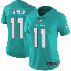 Nike Dolphins #11 DeVante Parker Aqua Green Team Color Womens Stitched NFL Vapor Untouchable Limited Jersey
