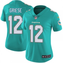 Nike Dolphins #12 Bob Griese Aqua Green Team Color Womens Stitched NFL Vapor Untouchable Limited Jersey