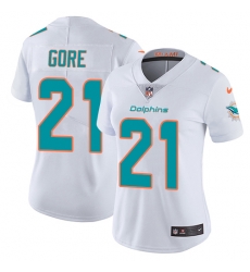 Nike Dolphins #21 Frank Gore White Womens Stitched NFL Vapor Untouchable Limited Jersey