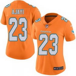 Nike Dolphins #23 Jay Ajayi Orange Womens Stitched NFL Limited Rush Jersey