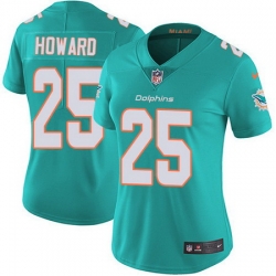 Nike Dolphins 25 Xavien Howard Aqua Green Team Color Womens Stitched NFL Vapor Untouchable Limited Jersey