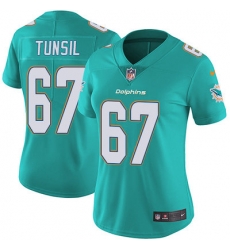 Nike Dolphins #67 Laremy Tunsil Aqua Green Team Color Womens Stitched NFL Vapor Untouchable Limited Jersey
