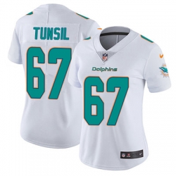 Nike Dolphins #67 Laremy Tunsil White Womens Stitched NFL Vapor Untouchable Limited Jersey